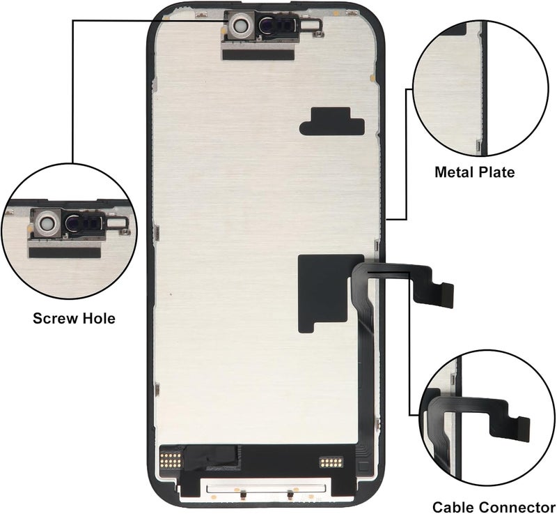 LL TRADER Screen Replacement for iPhone 16 Pro 6.3" LCD Retina FHD Display COF Touch Screen Digitizer with Repair Tool Kits, Waterproof Tape, Screen Protector - Image 3